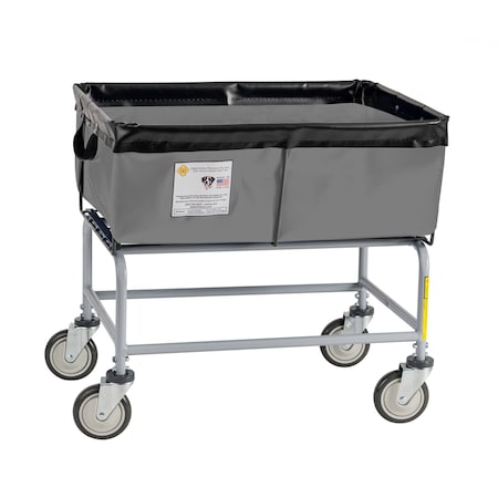 R&B Wire Products Elevated Basket Truck, Vinyl, 3 Bushel, Gray 463G